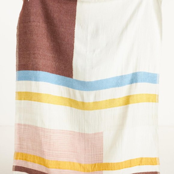 Anthropologie Other - [Anthropologie] NWT Woven Blocked Stripe Throw Blanket